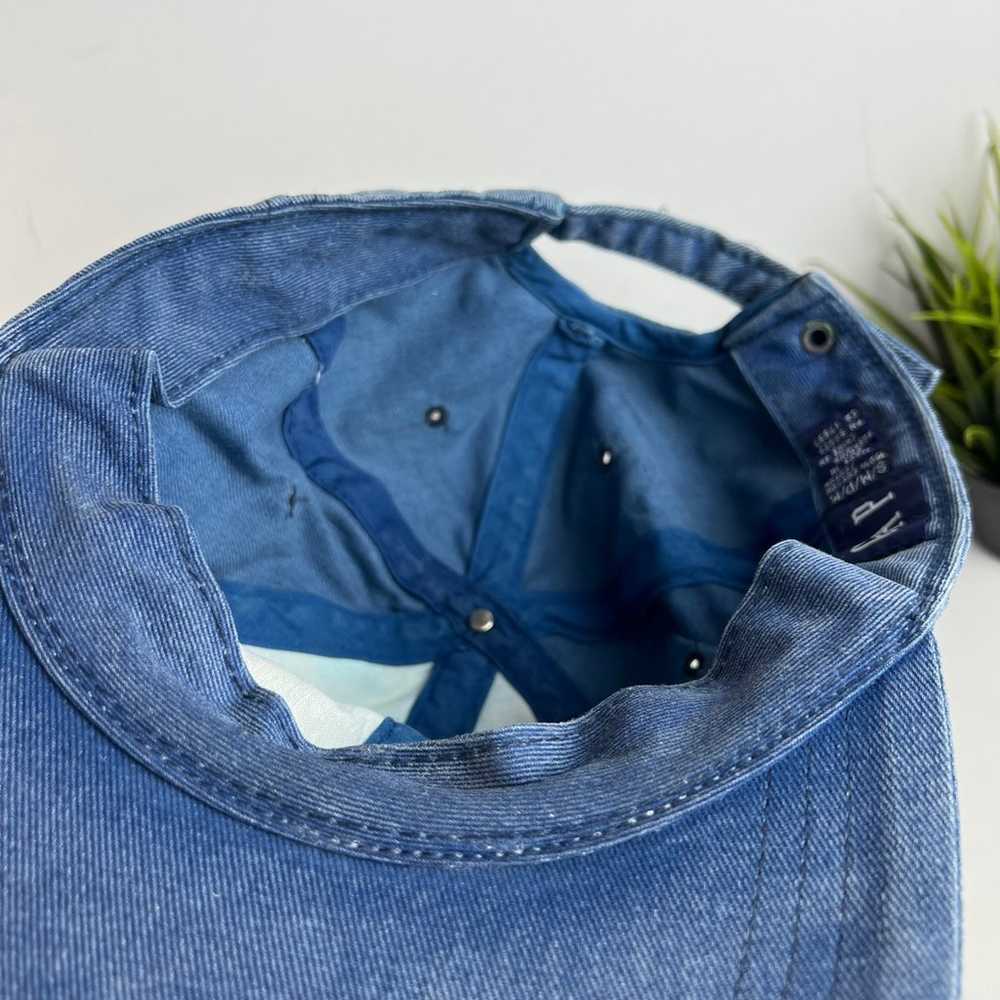 GAP Denim Cotton Y2K Vintage Blue Adjustable Base… - image 7