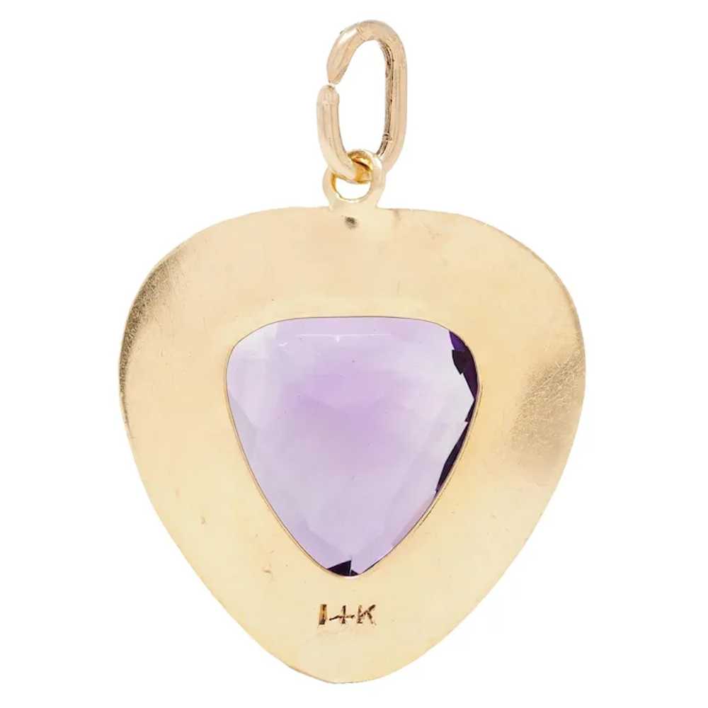 Retro Amethyst Pearl 14 Karat Yellow Gold Vintage… - image 5