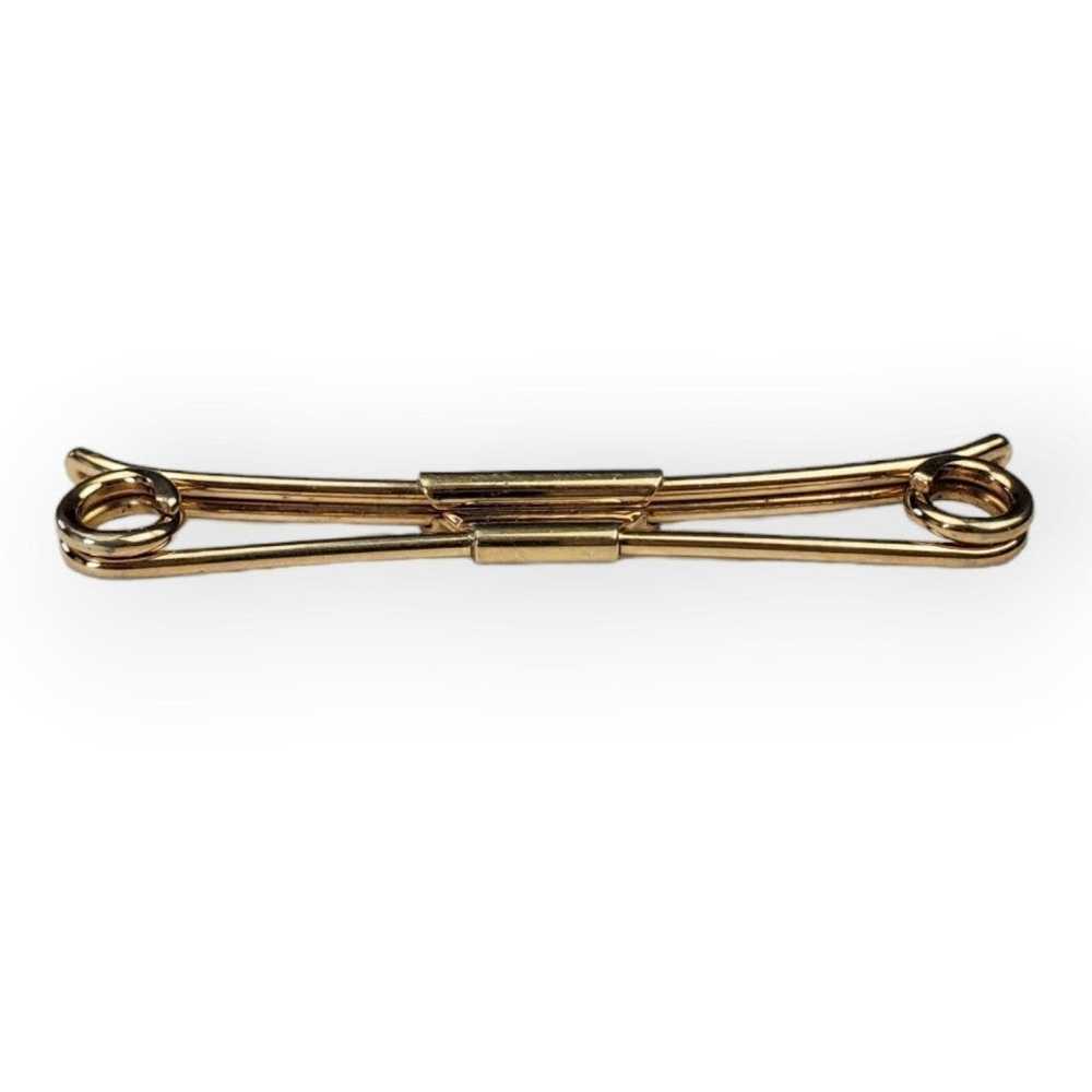 Vintage Swank Collar Bar Thin Gold Plated Mid Cen… - image 1