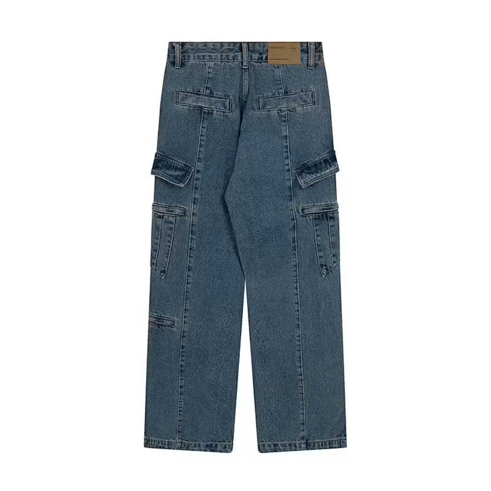 Jean × Streetwear Baggy Denim Trousers Blue Washe… - image 6