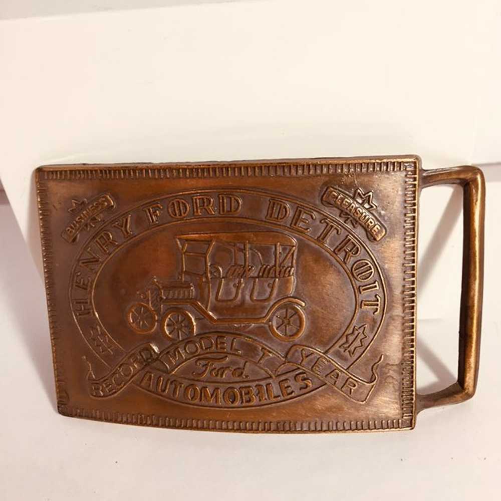 Vintage Belt Buckle Henry Ford - image 1