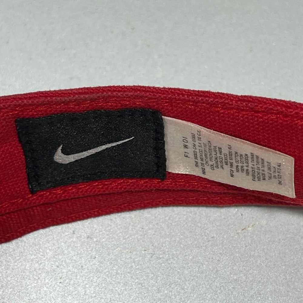 Vintage Nike Visor Adjustable Golf Tennis Hat Red - image 6