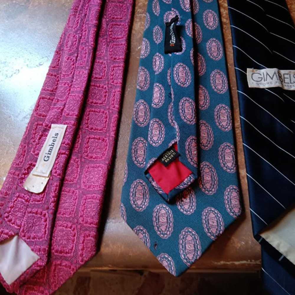 VINTAGE-Gimbels Men's Ties-Lot of 3 - image 1