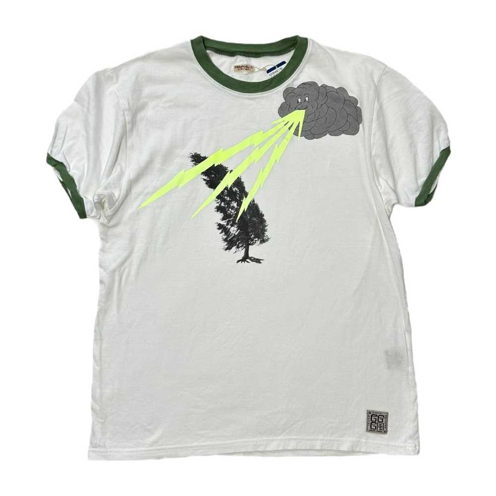 Kapital Kapital Ringer Tee Thunder Conifer WHITE … - image 1