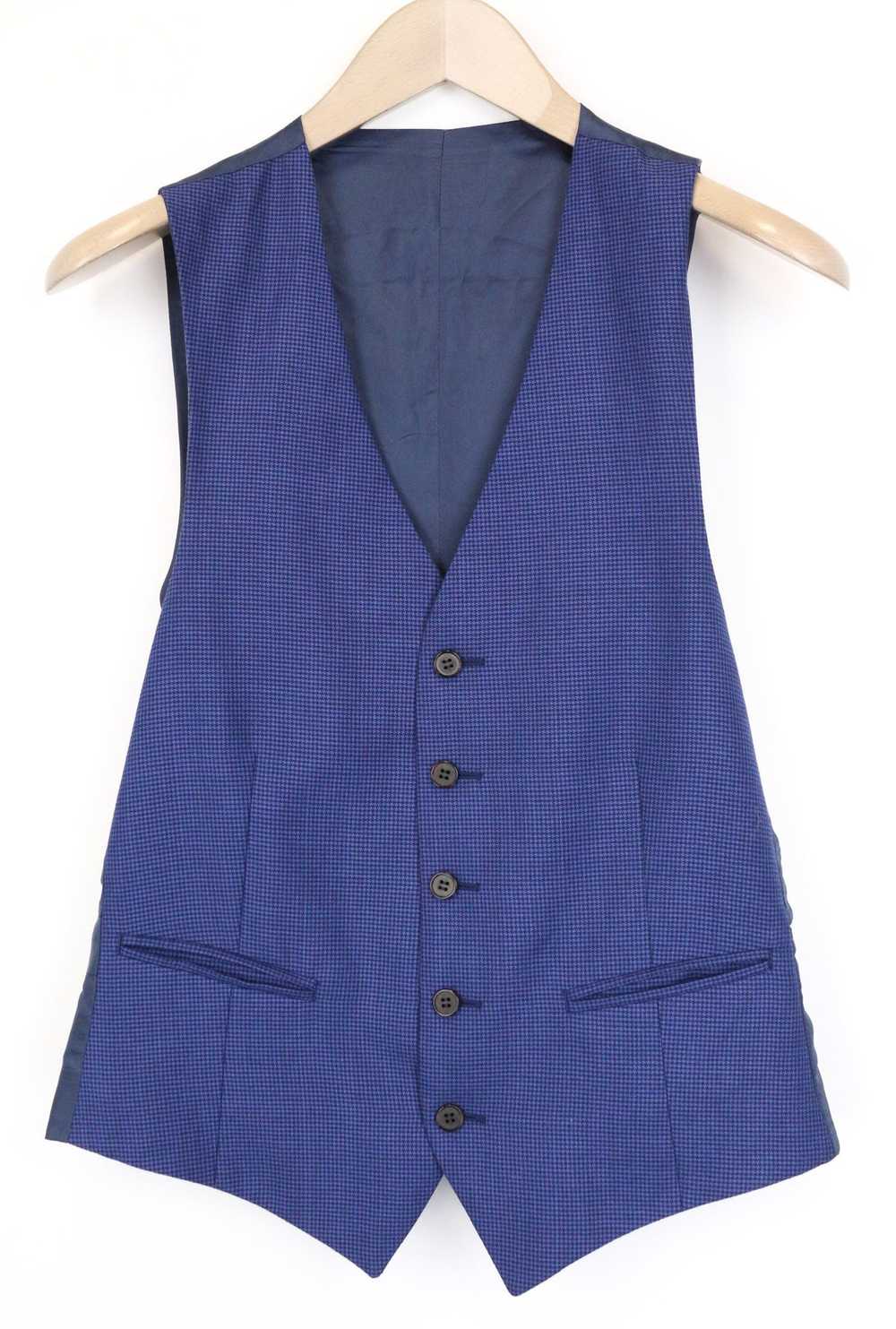 Suitsupply HAVANA UK36R Blue Slim Waistcoat Hound… - image 3