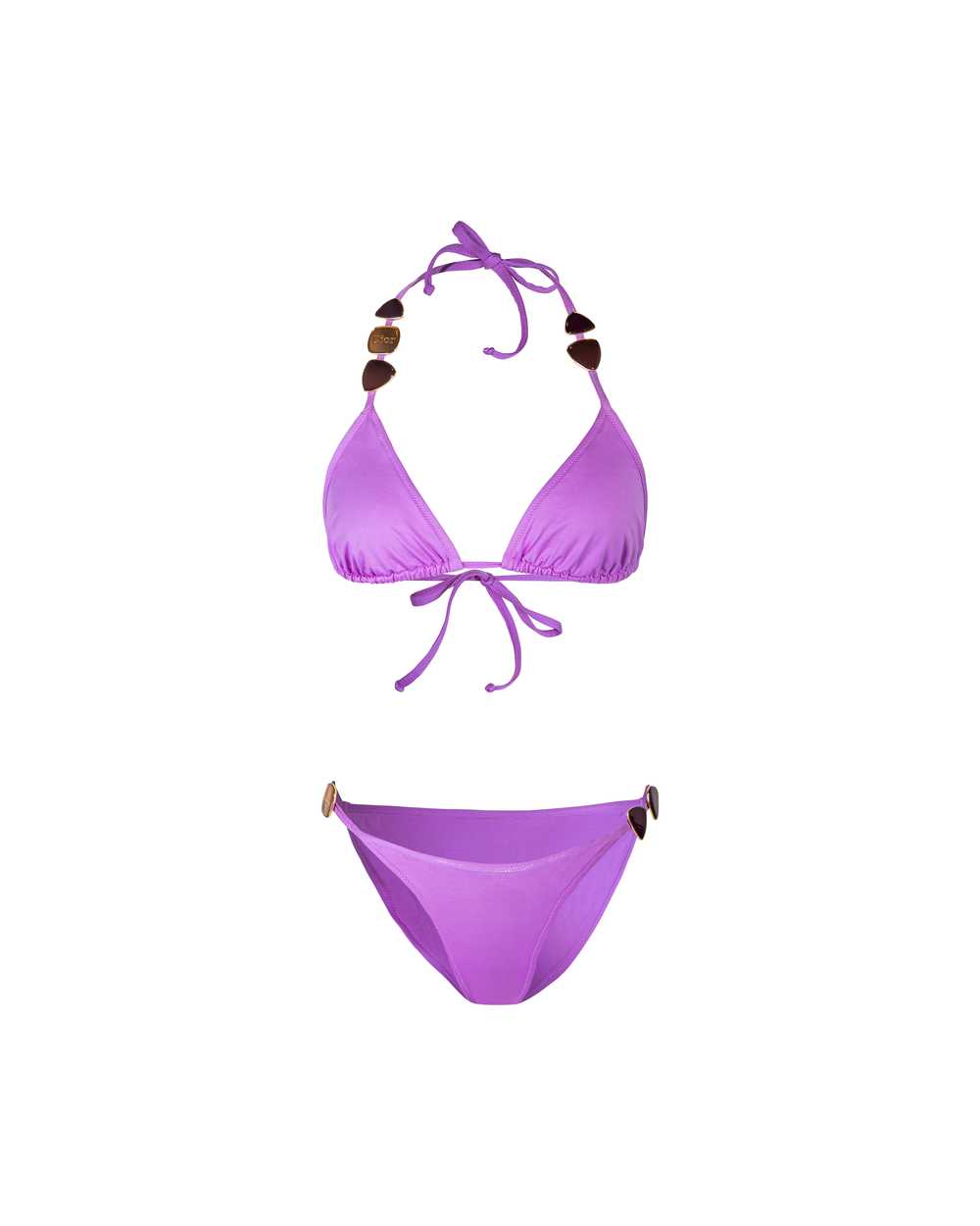 2000's Purple String Bikini with Colorful Enamel … - image 1