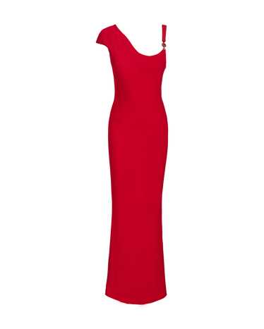 A/W 1996 Red Asymmetrical Sheath Gown - image 1