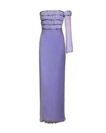 A/W 1998 Purple Strapless One-Shoulder 'Barbed Wir