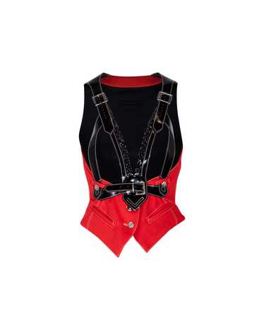 A/W 1992 Red and Black Harness Corset