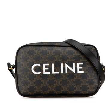 Black Celine Medium Triomphe Messenger Bag