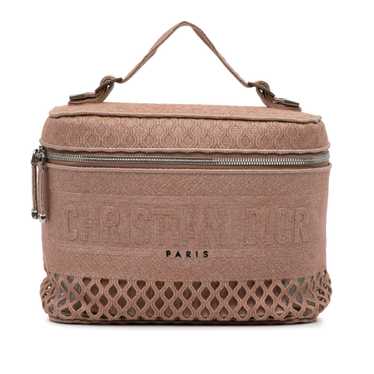 Pink Dior Mesh Embroidered Diortravel Vanity Case - image 1