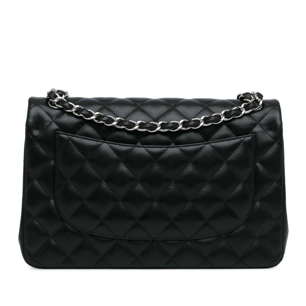 Black Chanel Jumbo Classic Lambskin Double Flap S… - image 3