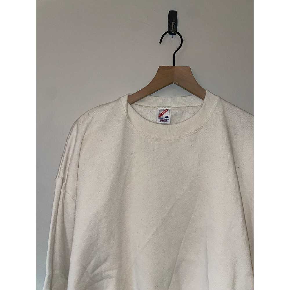 Jerzees 90s Vintage Jerzees USA White Blank Sweat… - image 2