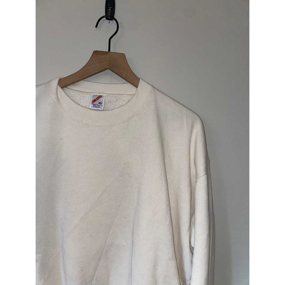 Jerzees 90s Vintage Jerzees USA White Blank Sweat… - image 3