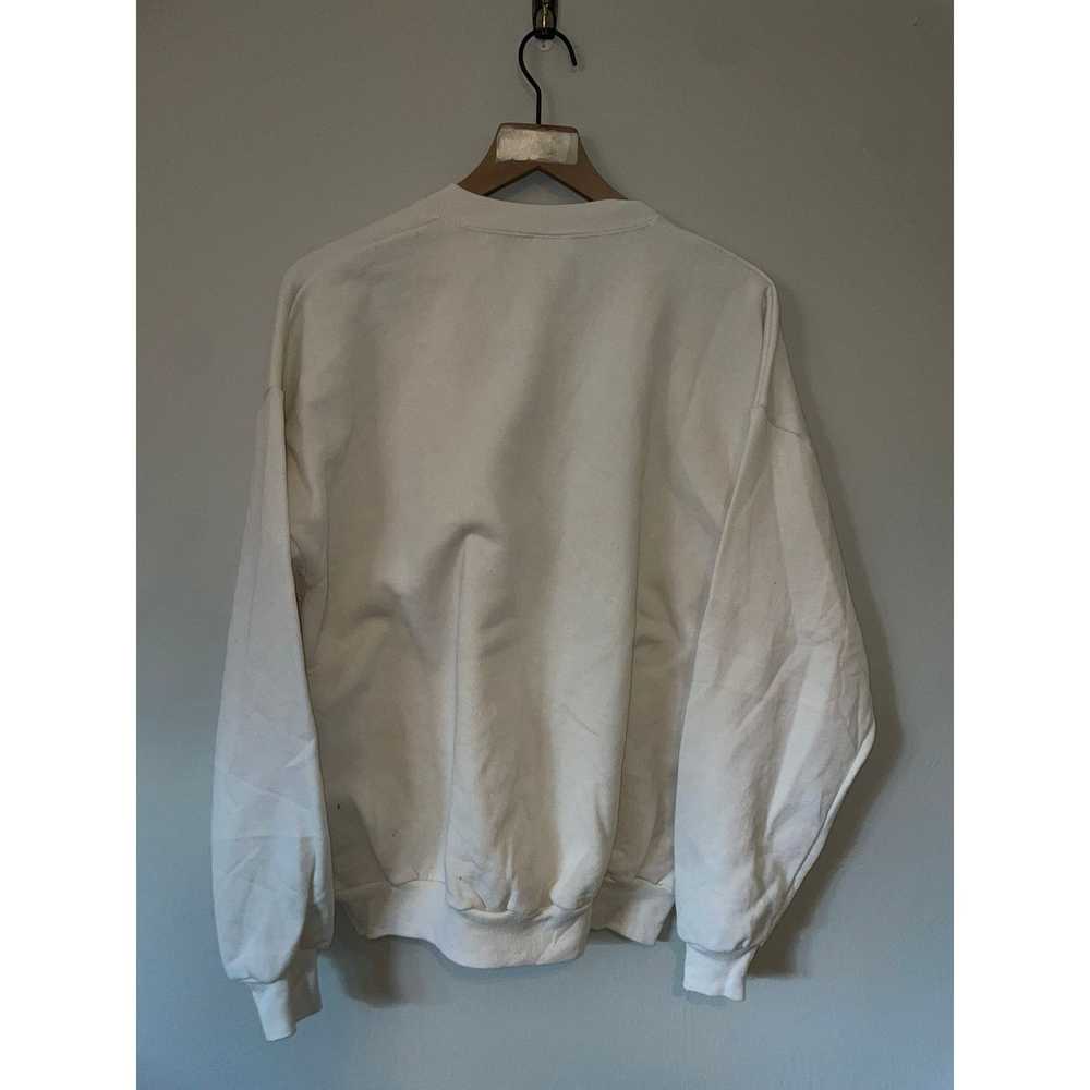 Jerzees 90s Vintage Jerzees USA White Blank Sweat… - image 8