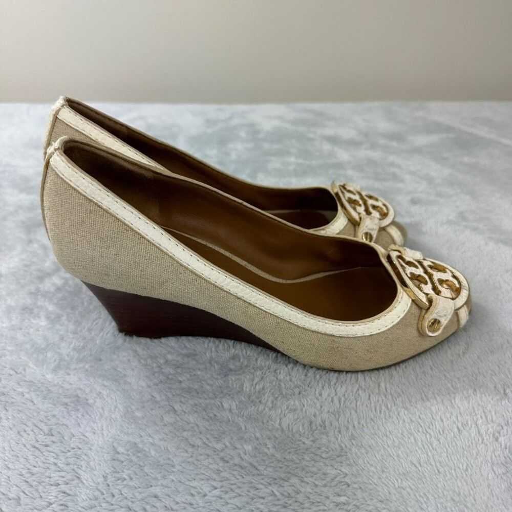 Tory Burch Tory Burch Beige Wedges Women's Size 8… - image 2