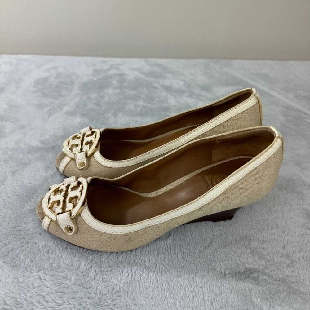 Tory Burch Tory Burch Beige Wedges Women's Size 8… - image 4