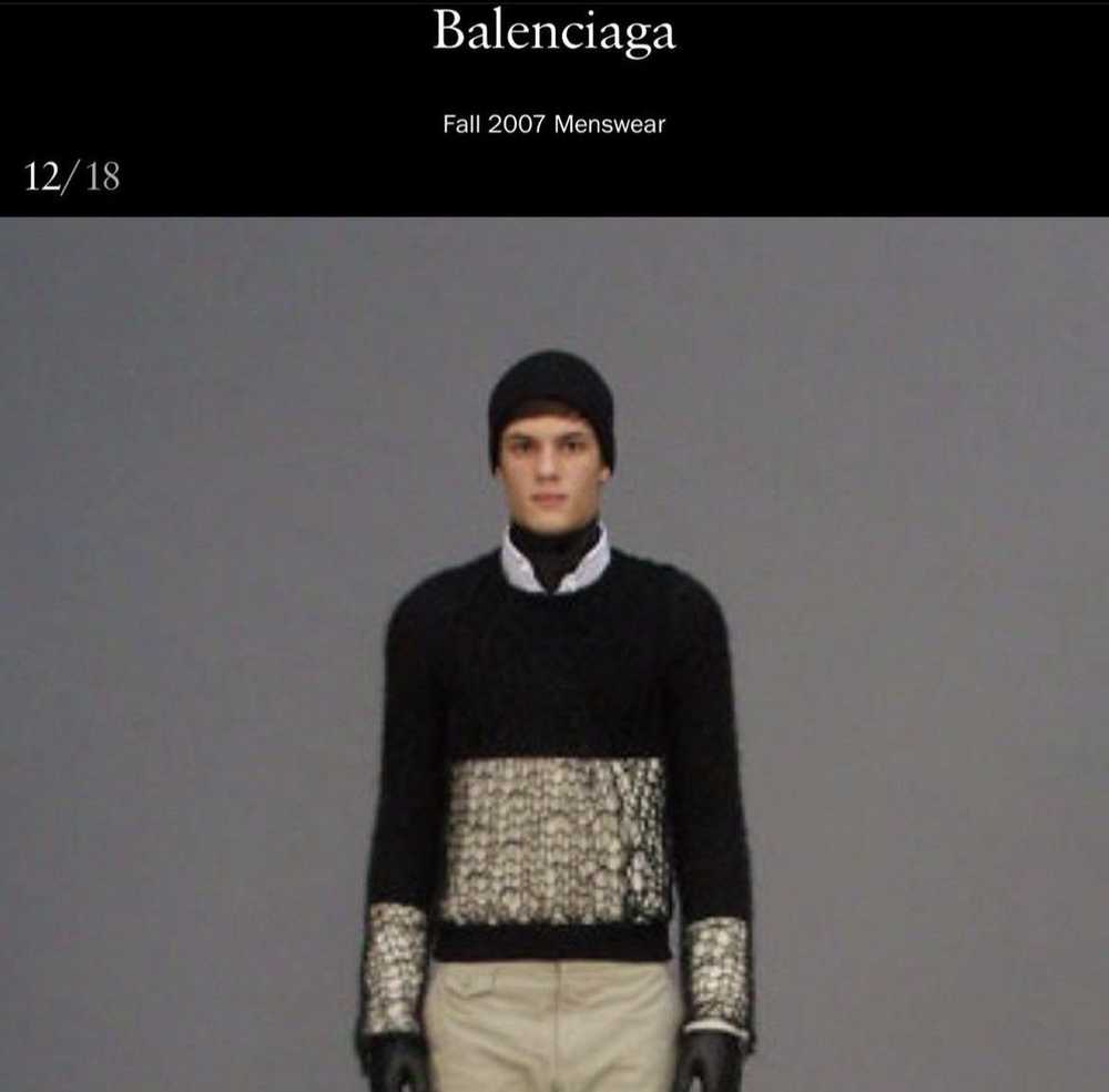 Balenciaga FW07 Runway Layered Mohair Web Knit - image 2