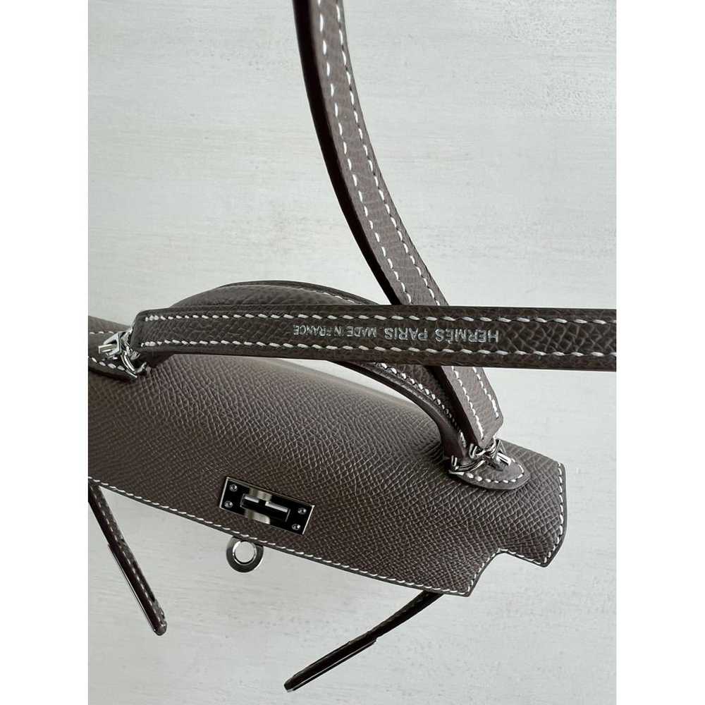 Hermès Kelly Mini leather handbag - image 3