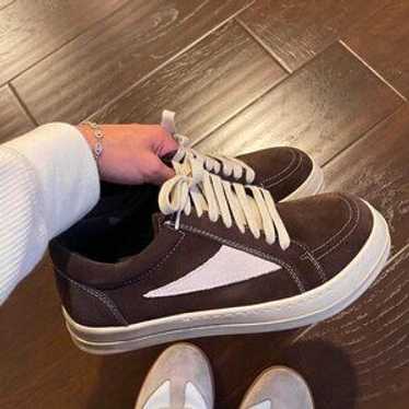 【レア】 Rick Owens Low Sneaks ブラウン スウェード 41 329566-44580-RICK-OWENS-