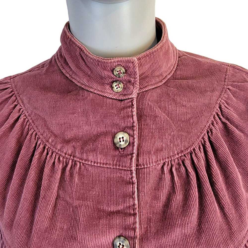 Vintage Vintage 70s Corduroy Shirt Women Large Bu… - image 12