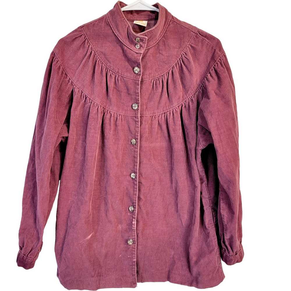 Vintage Vintage 70s Corduroy Shirt Women Large Bu… - image 8