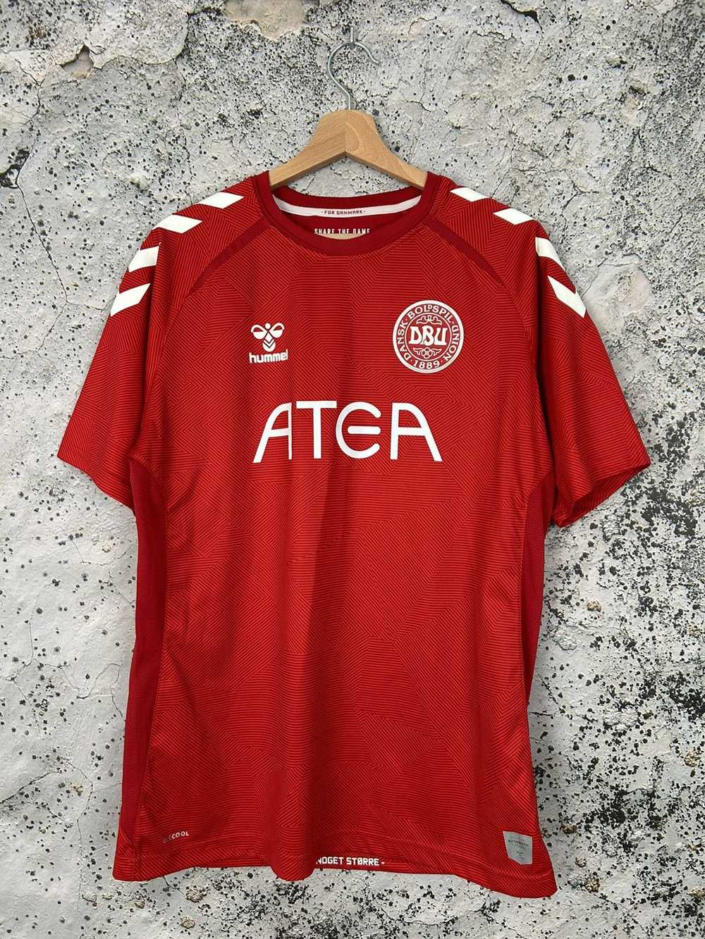 Hummel × Soccer Jersey × Vintage Denmark Soccer J… - image 1