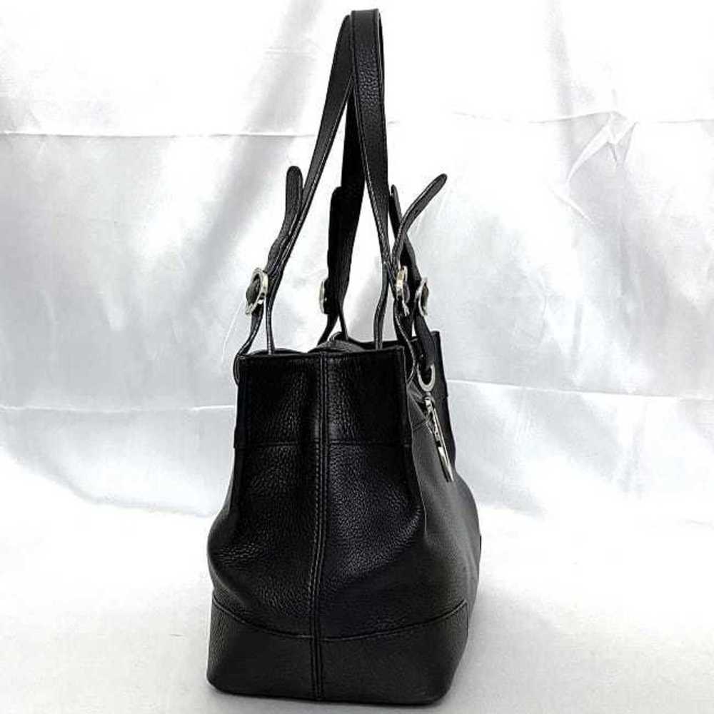 Bvlgari BVLGARI Handbag Black Mania Leather Tote … - image 3