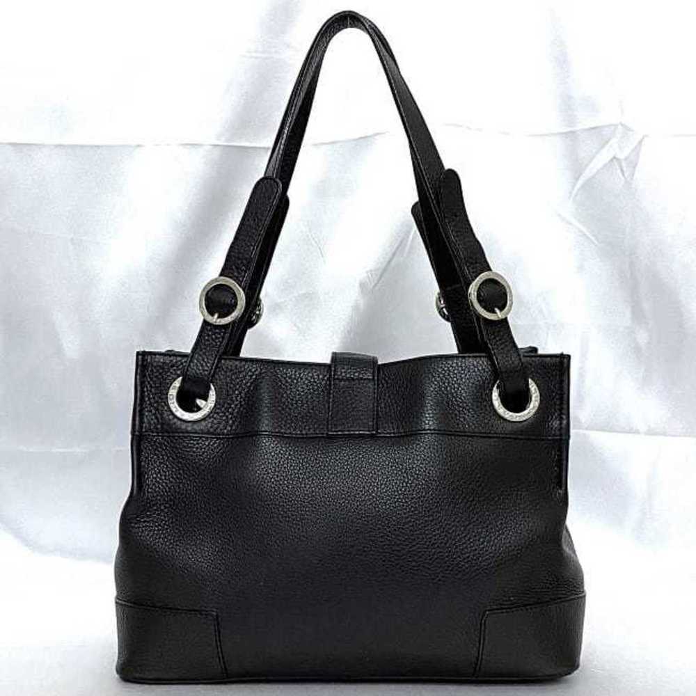 Bvlgari BVLGARI Handbag Black Mania Leather Tote … - image 4