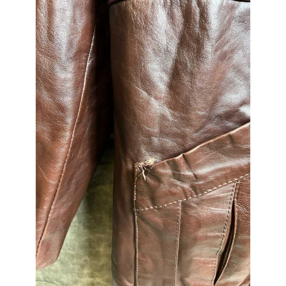 Sears Vintage 1960s Sears Leather Shop Trench Coa… - image 10