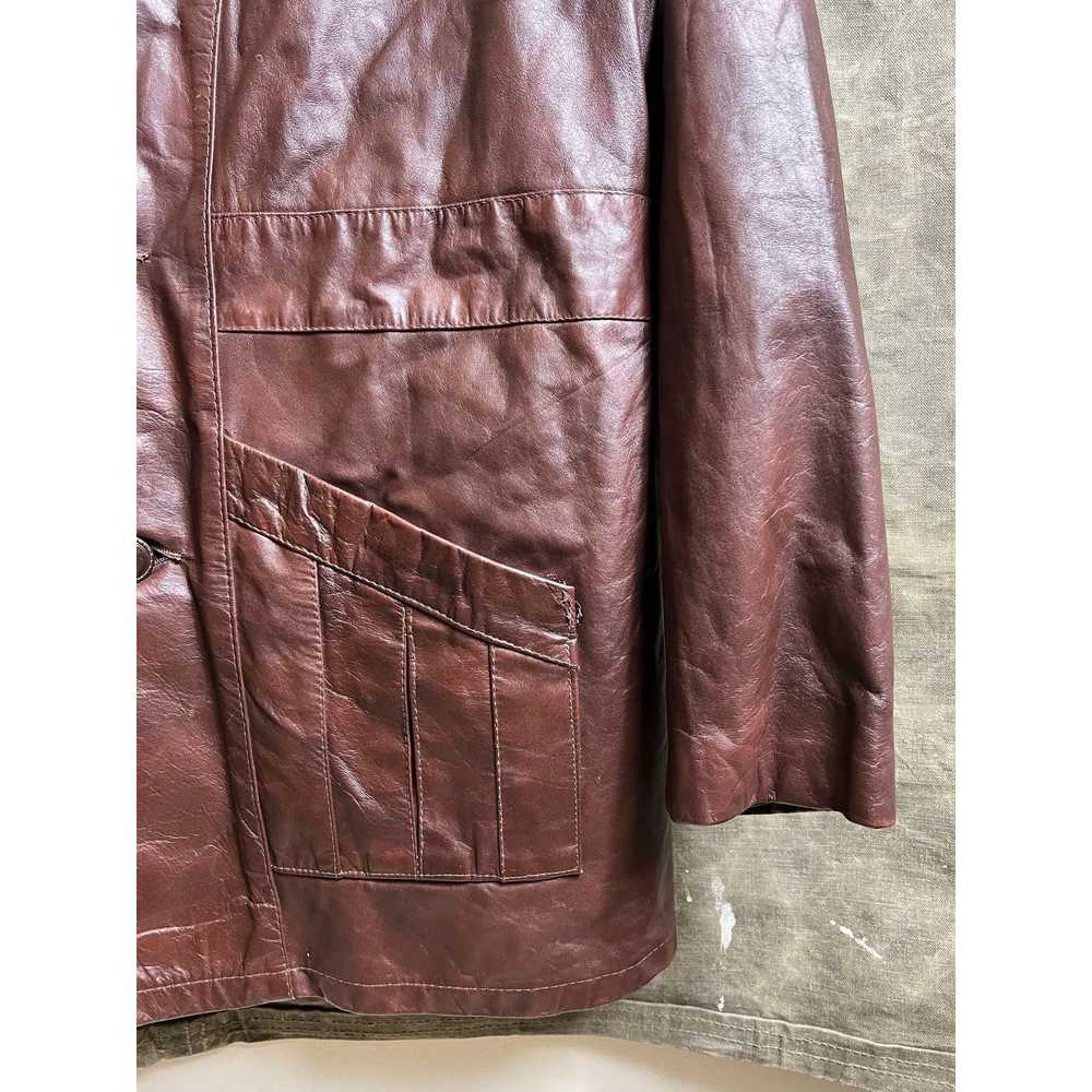 Sears Vintage 1960s Sears Leather Shop Trench Coa… - image 11