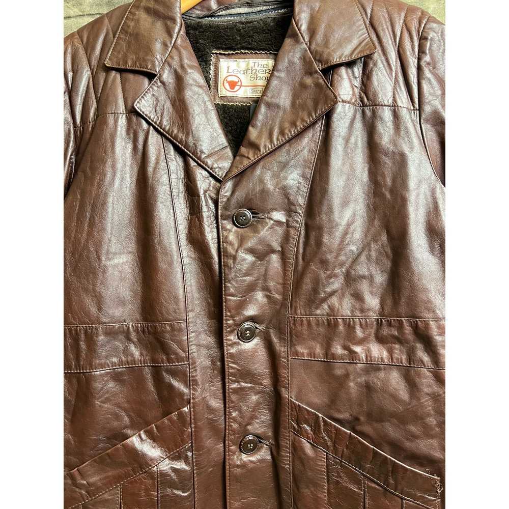 Sears Vintage 1960s Sears Leather Shop Trench Coa… - image 12