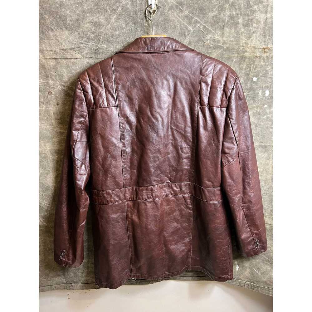 Sears Vintage 1960s Sears Leather Shop Trench Coa… - image 2