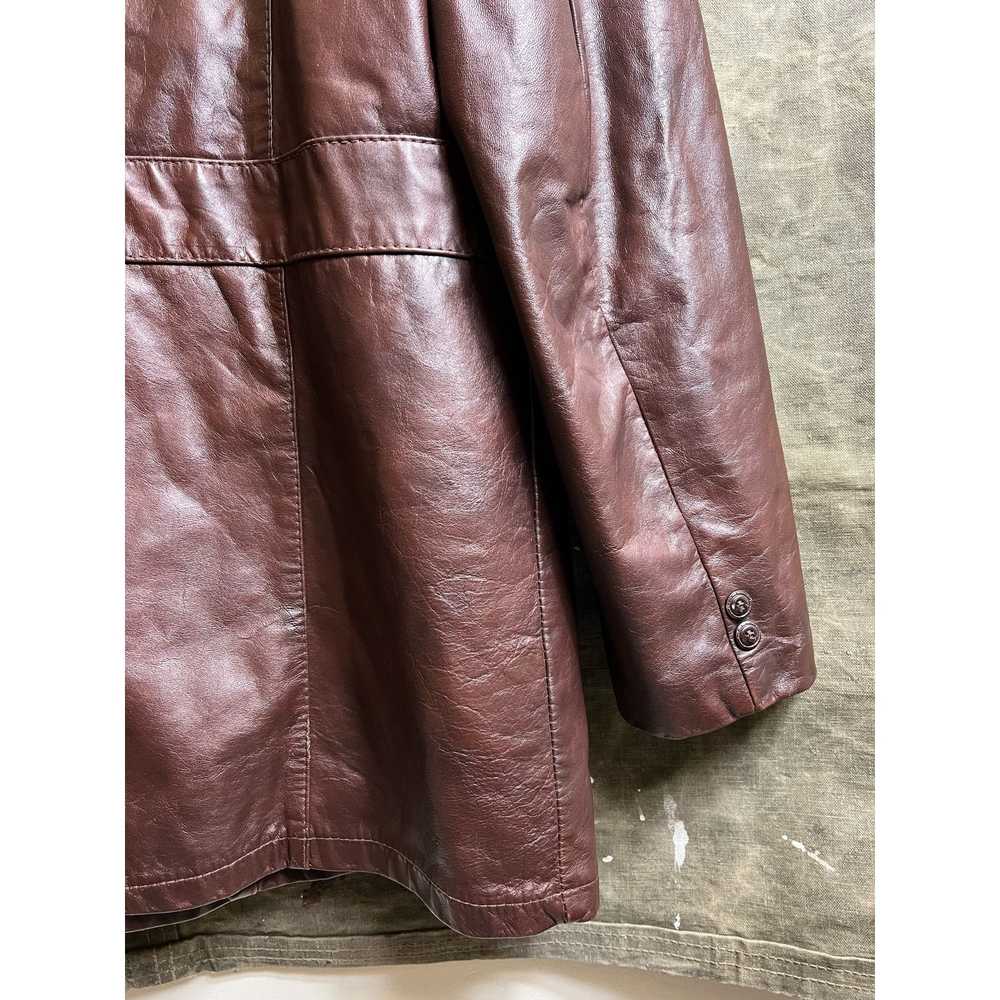 Sears Vintage 1960s Sears Leather Shop Trench Coa… - image 4