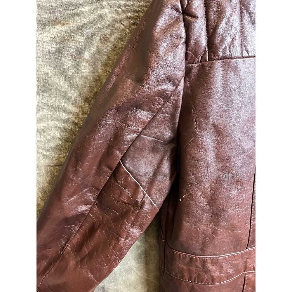 Sears Vintage 1960s Sears Leather Shop Trench Coa… - image 5