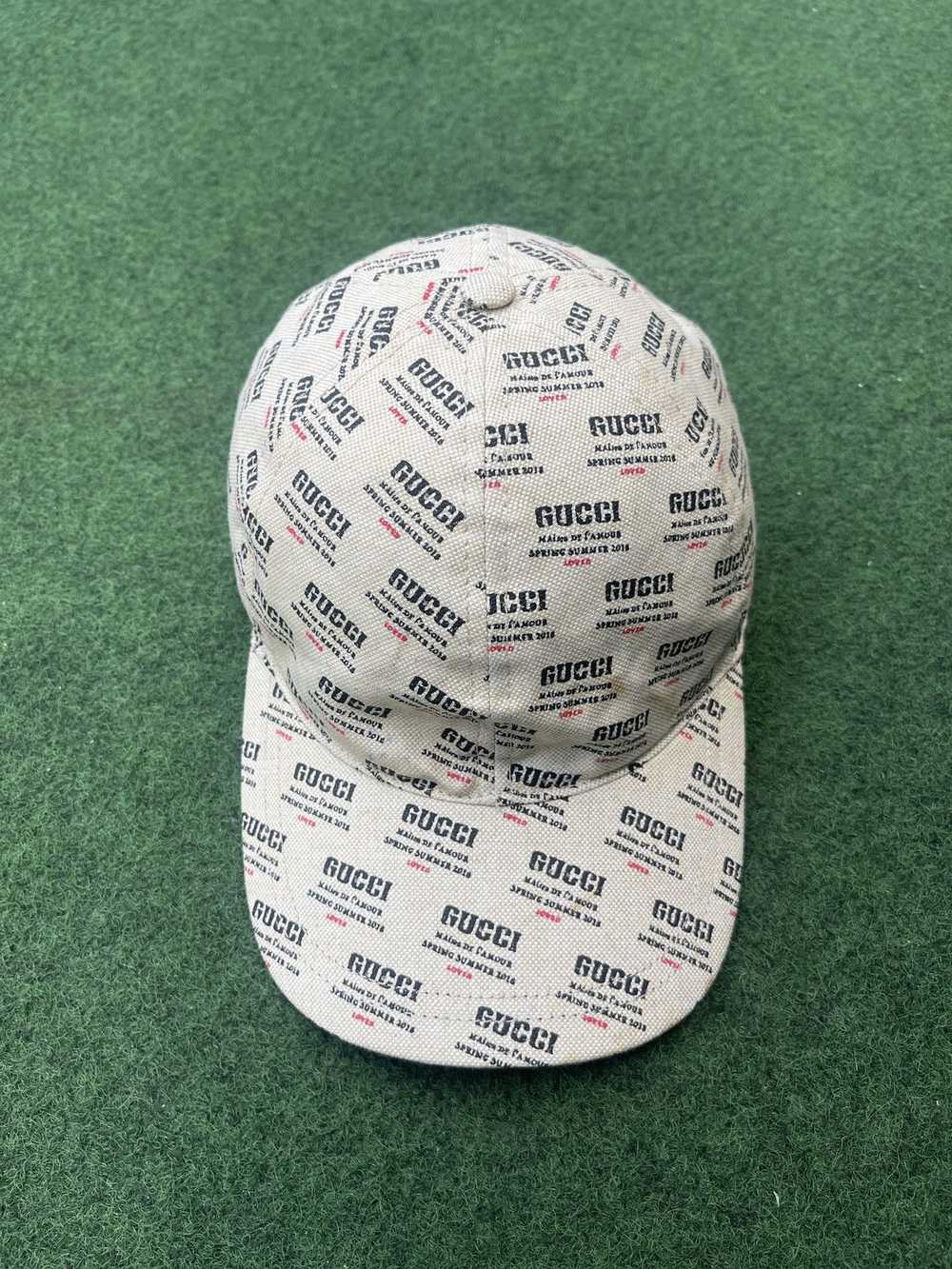 Gucci Gucci Beige Canvas Baseball Hat - image 2