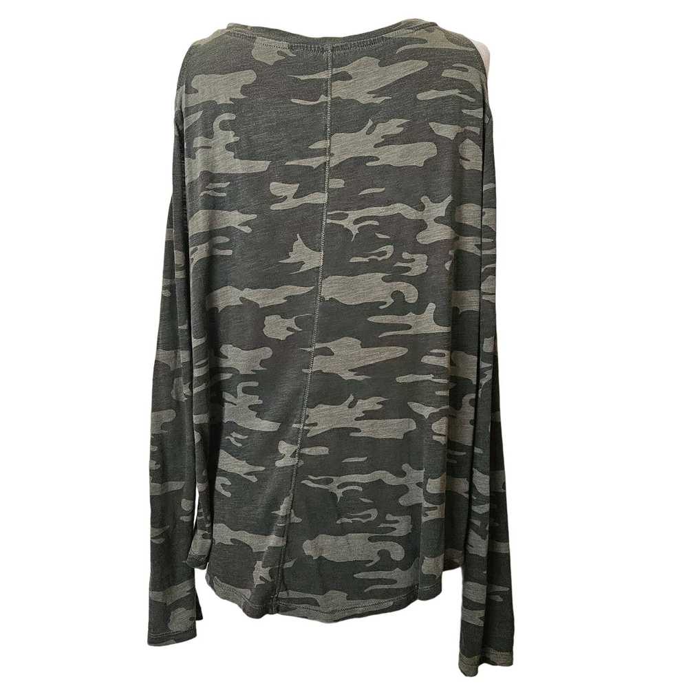 Sanctuary Green Camo Print Long Sleeve Cold Shoul… - image 3