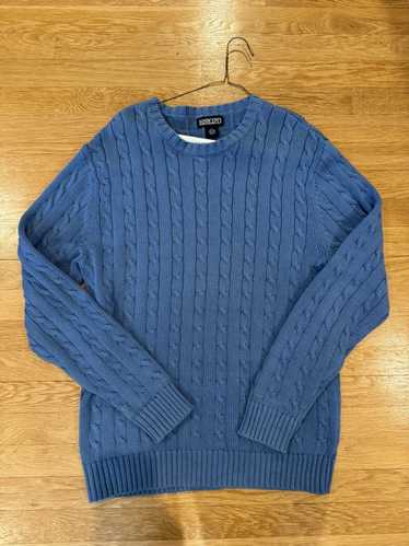 Lands End × Vintage Lands end blue cable knit swea