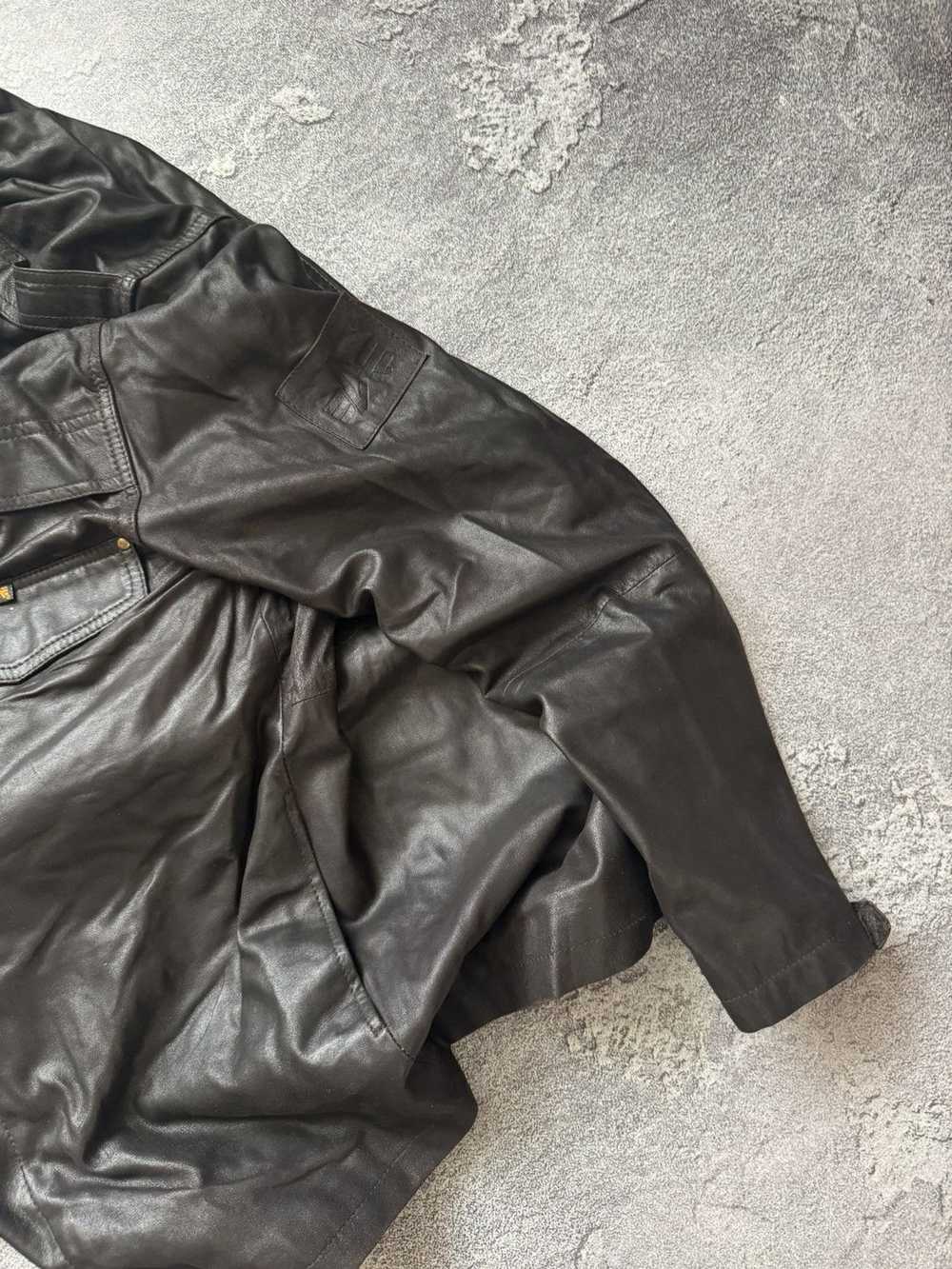 Alpha Industries × Leather Jacket × Vintage Alpha… - image 3