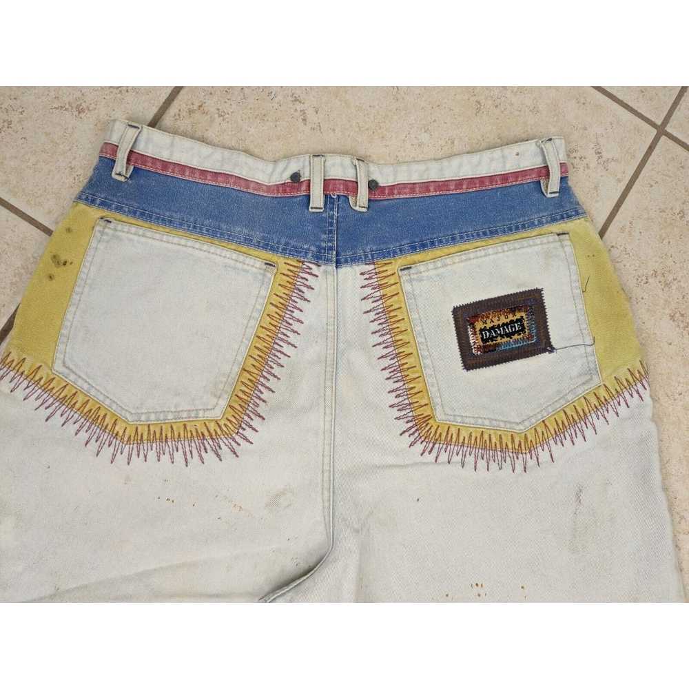 Other Vtg Major Damage 1990's Baggy Denim Shorts … - image 11