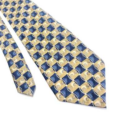 Stafford Stafford Executive Blue Beige Silk Tie W… - image 1