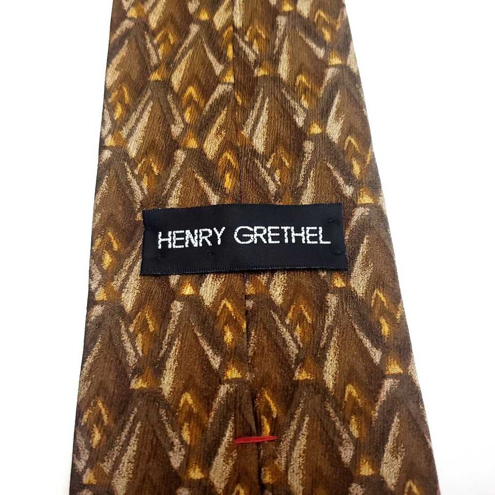 Henry Grethel Henry Grethel Bronze Brown Silk Tie… - image 4