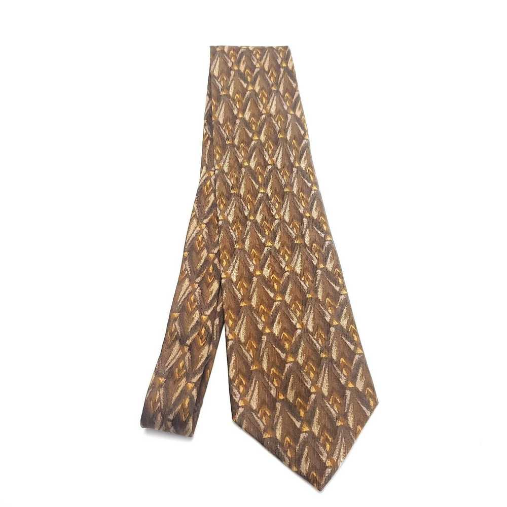 Henry Grethel Henry Grethel Bronze Brown Silk Tie… - image 6