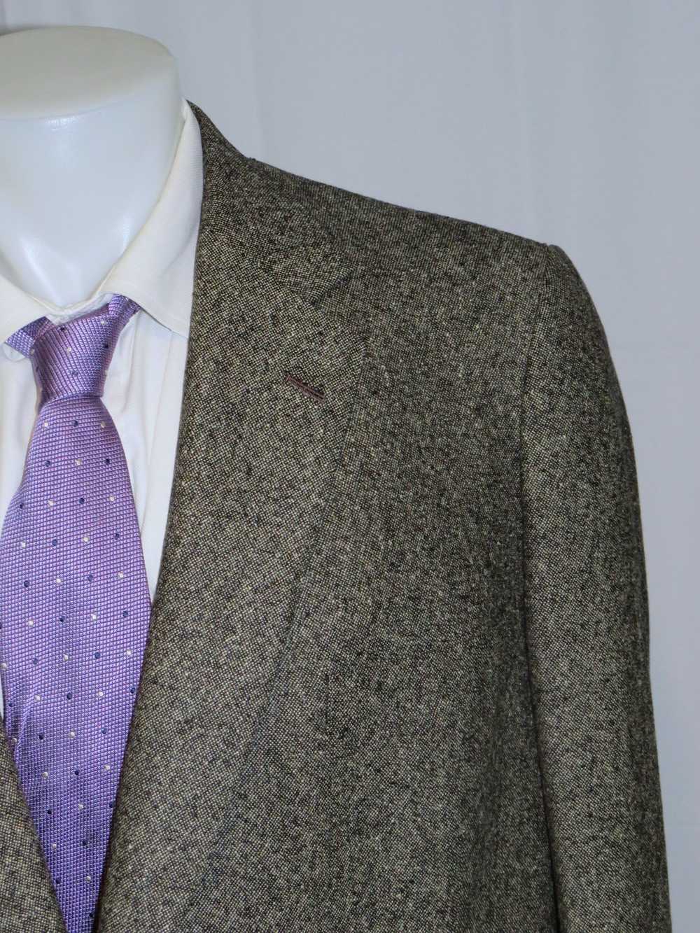 Henry Poole × Savile Row Bespoke Gray Donegal Twe… - image 3