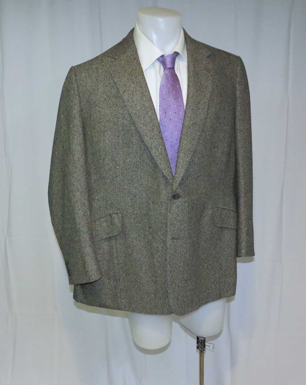 Henry Poole × Savile Row Bespoke Gray Donegal Twe… - image 8