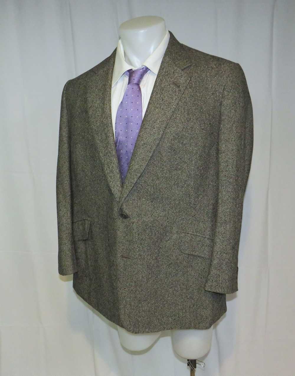 Henry Poole × Savile Row Bespoke Gray Donegal Twe… - image 9