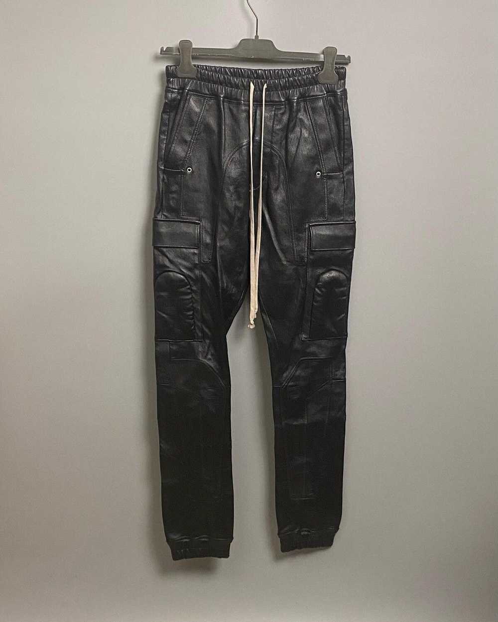 Rick Owens FW19 ‘LARRY’ Lambskin Leather Cargojog… - image 3