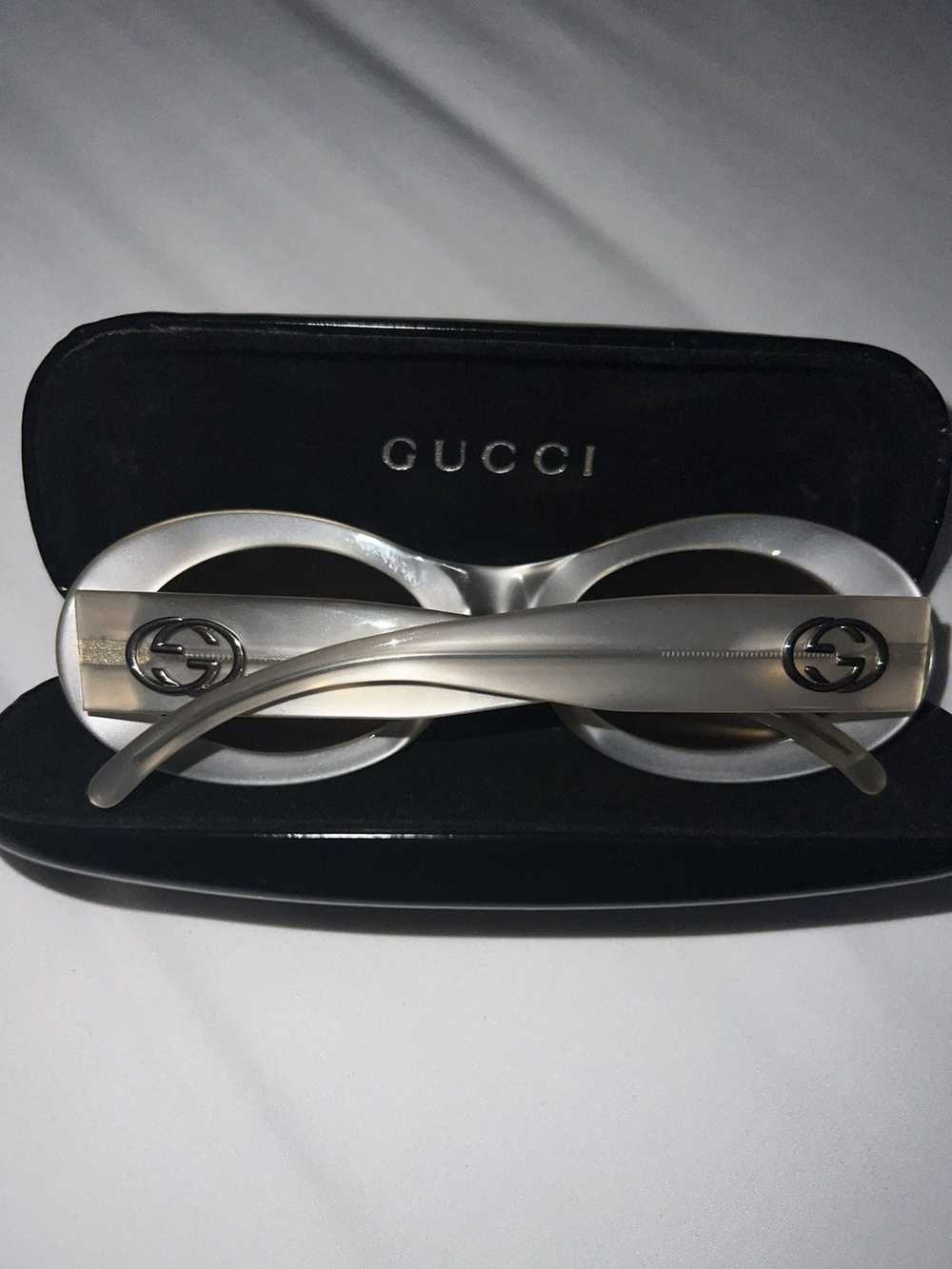 Gucci Kurt Cobain style beige vintage Gucci Sungl… - image 2