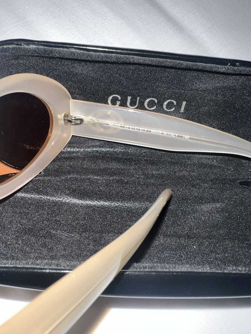 Gucci Kurt Cobain style beige vintage Gucci Sungl… - image 3