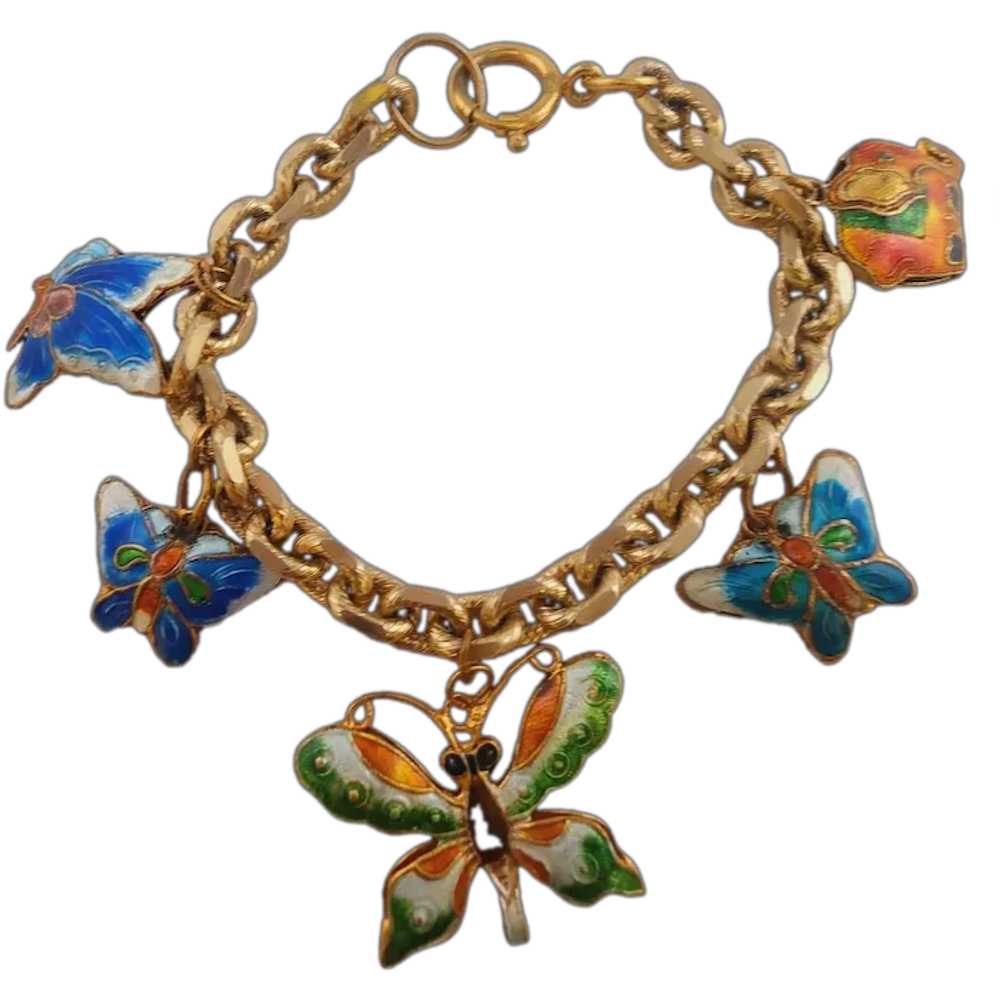 Beautiful Cloisonne Animal Charm Bracelet (A5584) - image 1